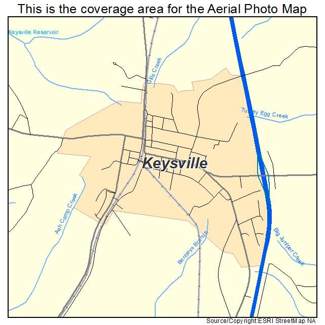 Keysville, VA location map 
