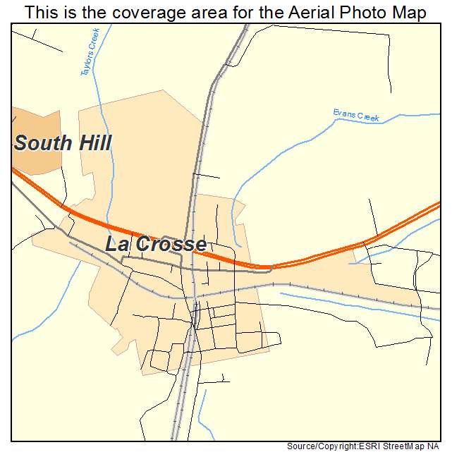 La Crosse, VA location map 