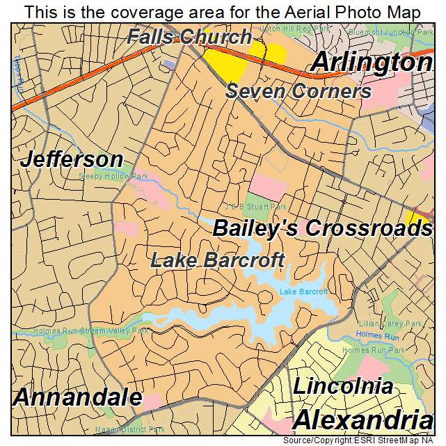 Lake Barcroft, VA location map 