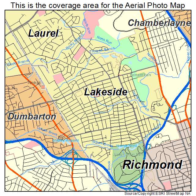 Lakeside, VA location map 