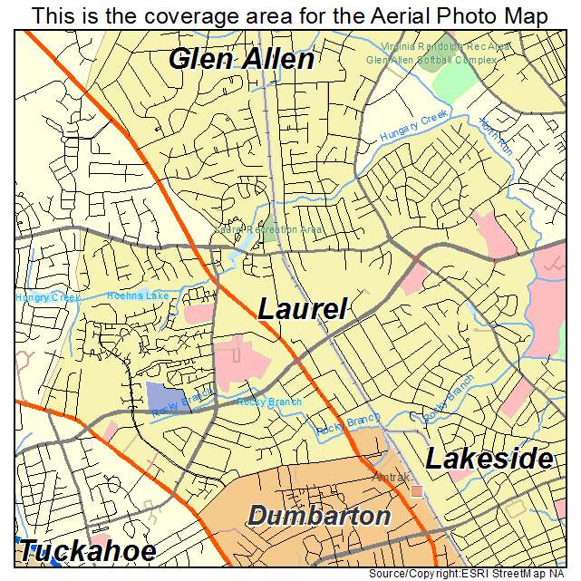 Laurel, VA location map 