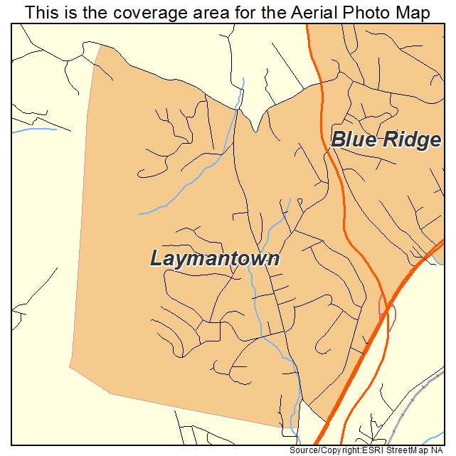 Laymantown, VA location map 