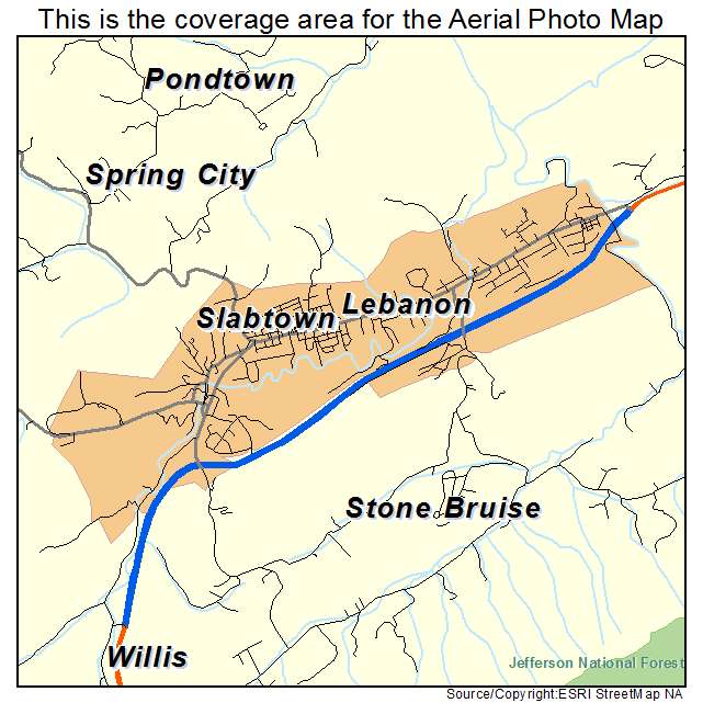 Lebanon, VA location map 