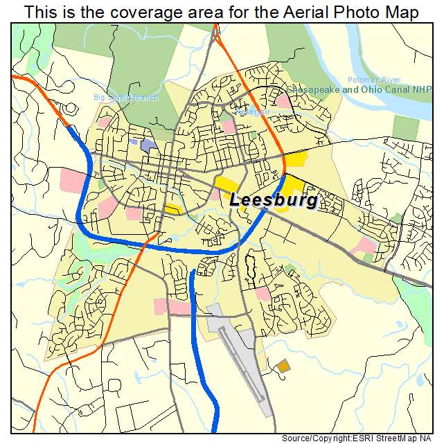 Leesburg, VA location map 