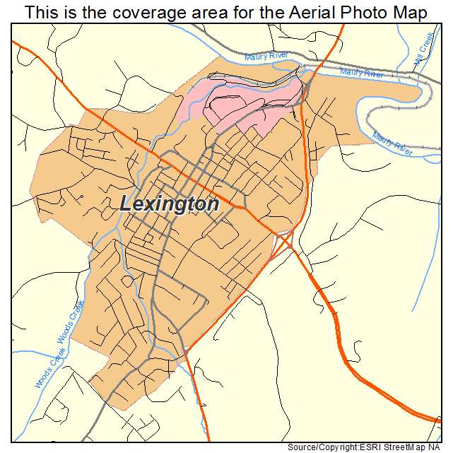 Lexington, VA location map 