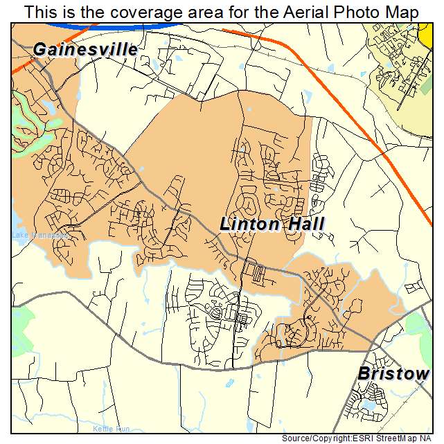 Linton Hall, VA location map 