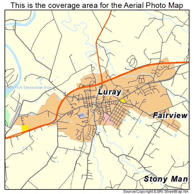 Luray, VA location map 