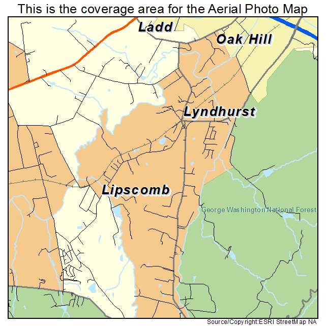 Lyndhurst, VA location map 