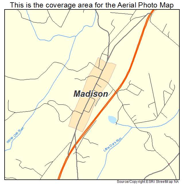 Madison, VA location map 
