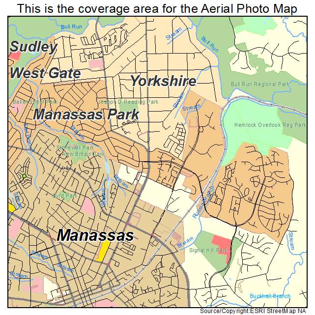 Manassas Park, VA location map 