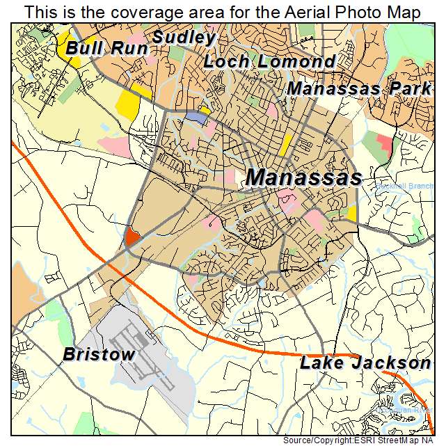 Manassas, VA location map 