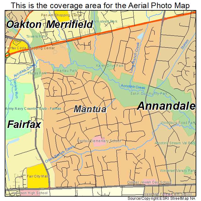 Mantua, VA location map 