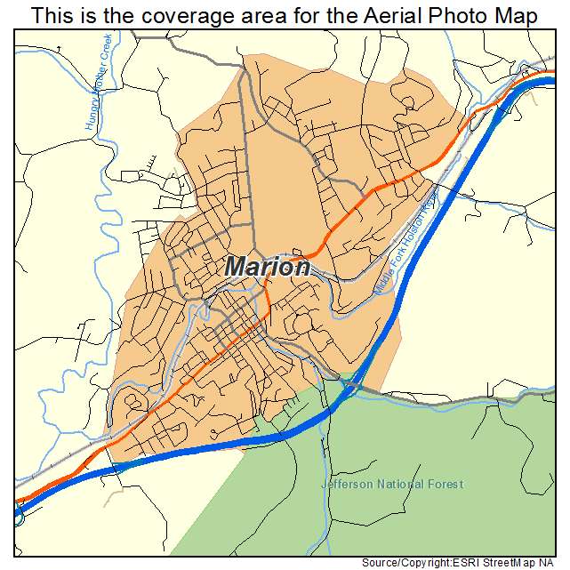 Marion, VA location map 