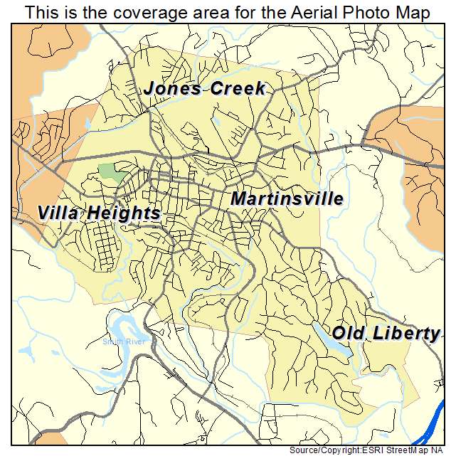 Martinsville, VA location map 