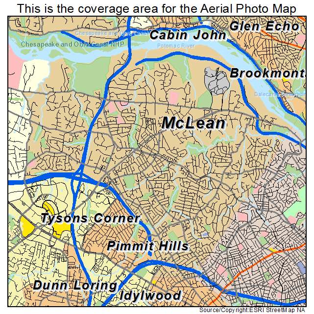 McLean, VA location map 