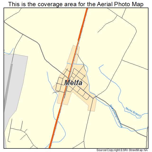 Melfa, VA location map 