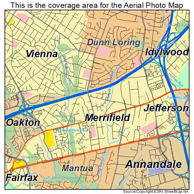 Merrifield, VA location map 