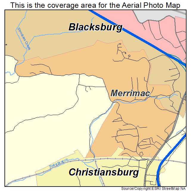 Merrimac, VA location map 
