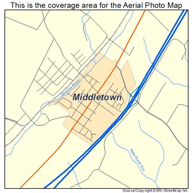Middletown, VA location map 
