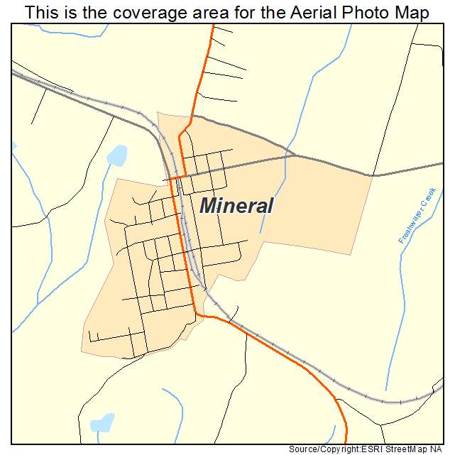 Mineral, VA location map 
