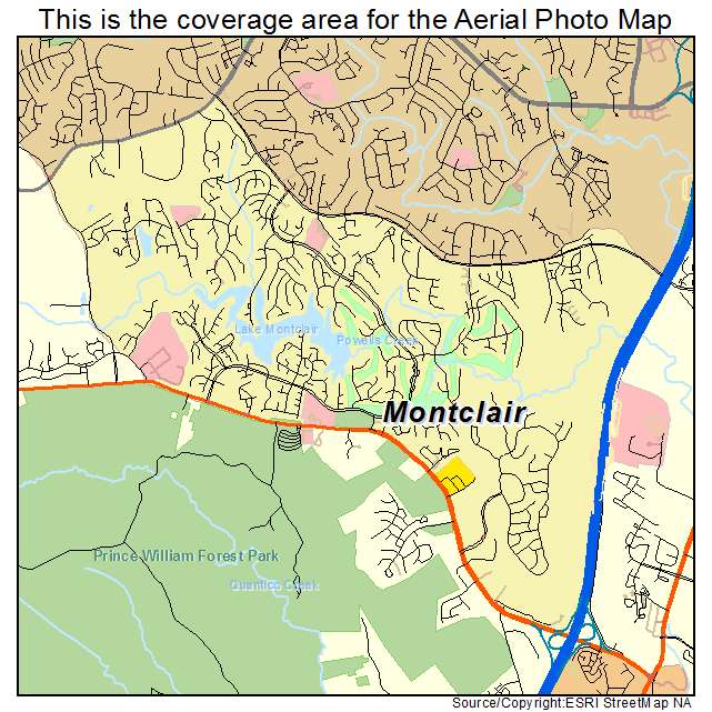 Montclair, VA location map 