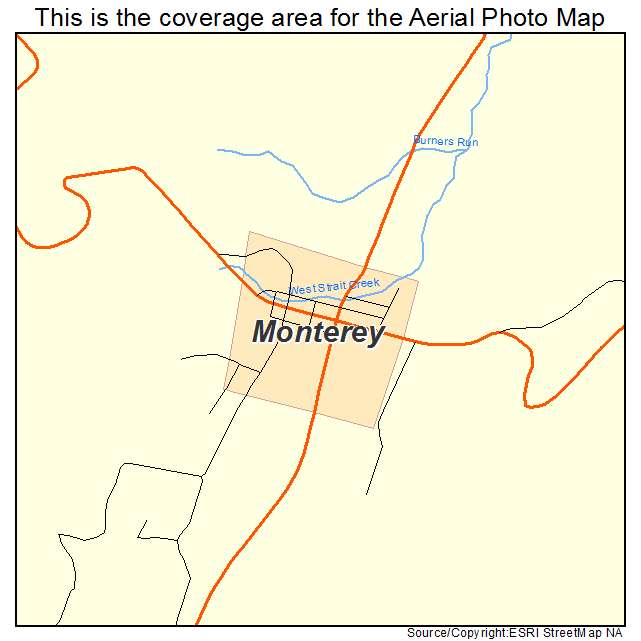 Monterey, VA location map 