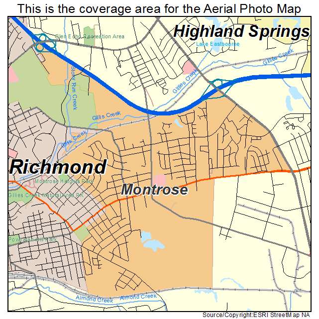 Montrose, VA location map 