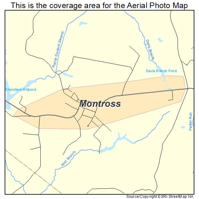 Montross, VA location map 