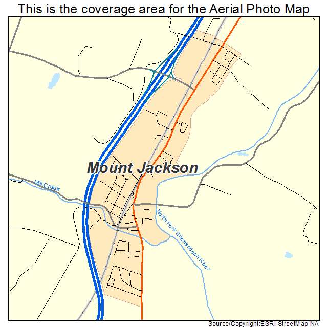 Mount Jackson, VA location map 