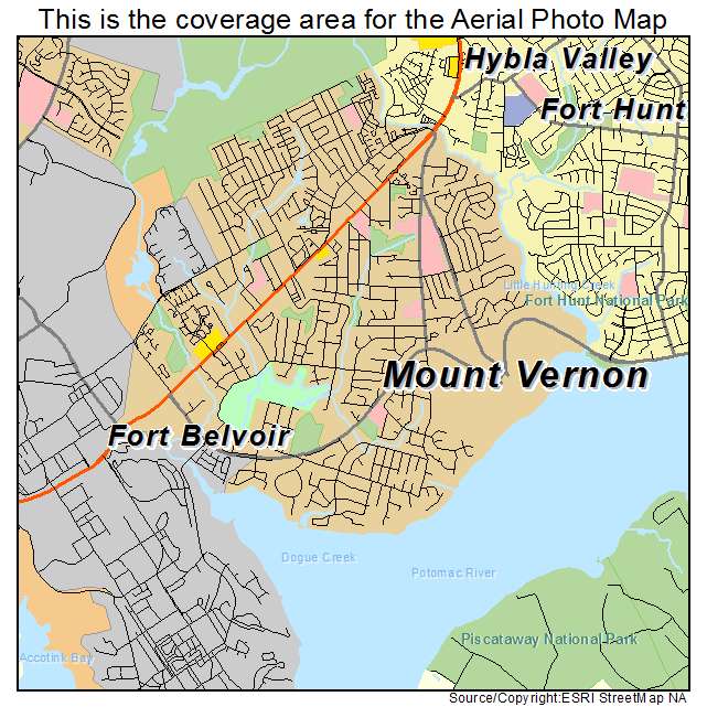 Mount Vernon, VA location map 