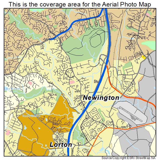 Newington, VA location map 