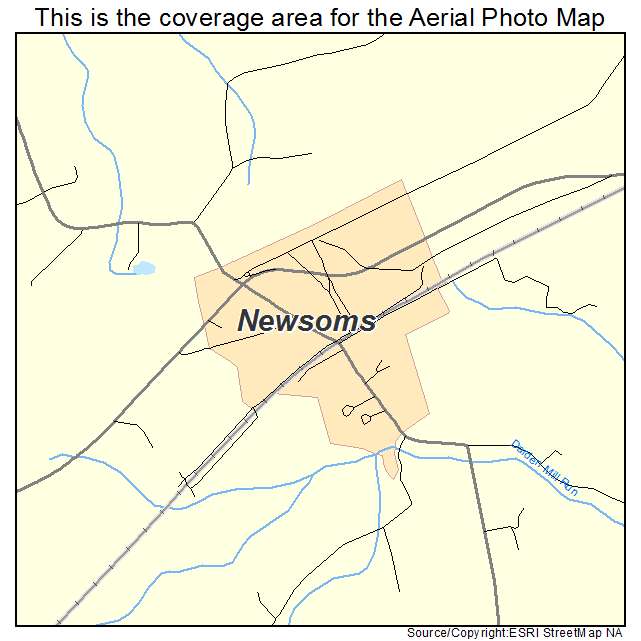 Newsoms, VA location map 