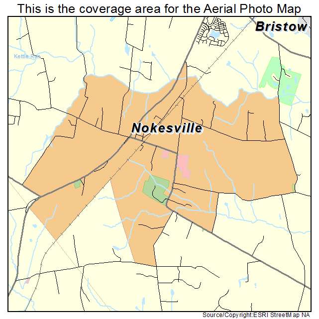 Aerial Photography Map of Nokesville, VA Virginia