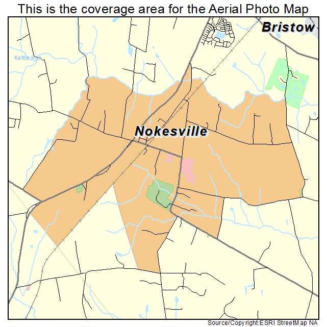 Nokesville, VA location map 