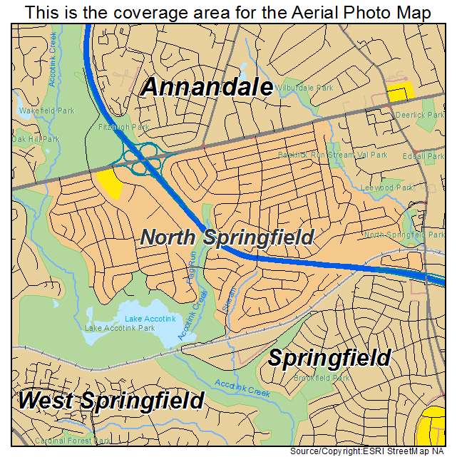 North Springfield, VA location map 