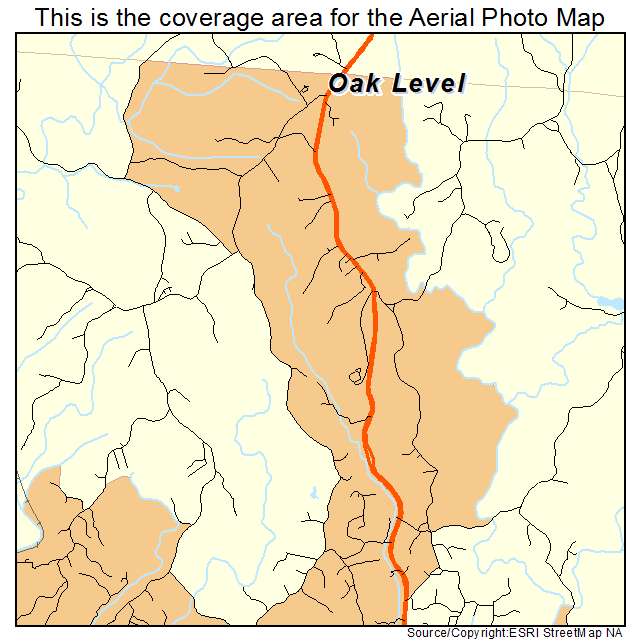 Oak Level, VA location map 