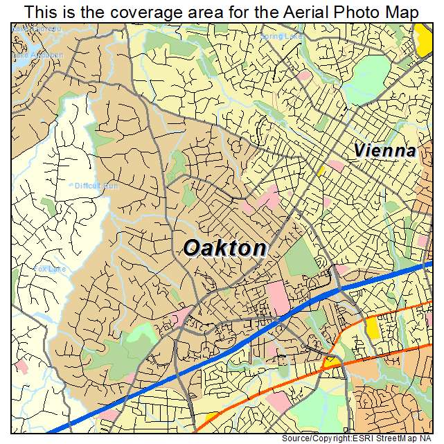 Oakton, VA location map 