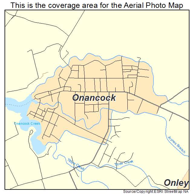 Onancock, VA location map 