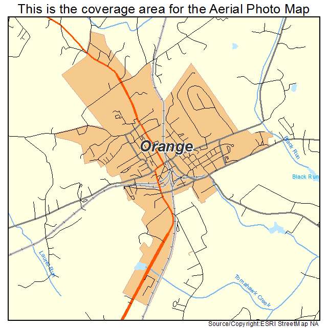 Orange, VA location map 