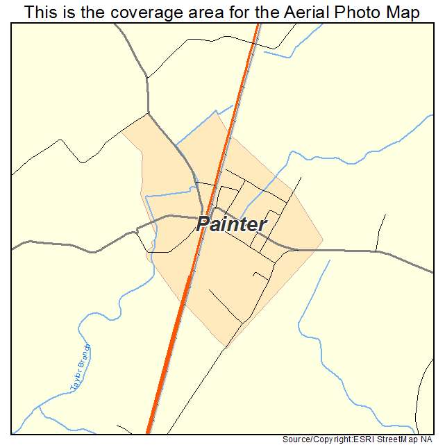 Painter, VA location map 