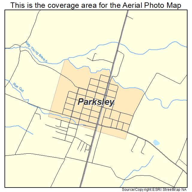 Parksley, VA location map 