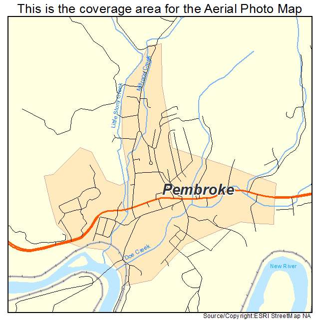 Pembroke, VA location map 