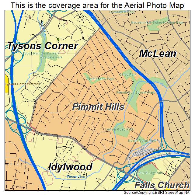 Pimmit Hills, VA location map 