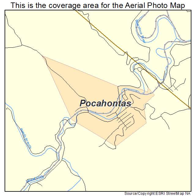 Pocahontas, VA location map 