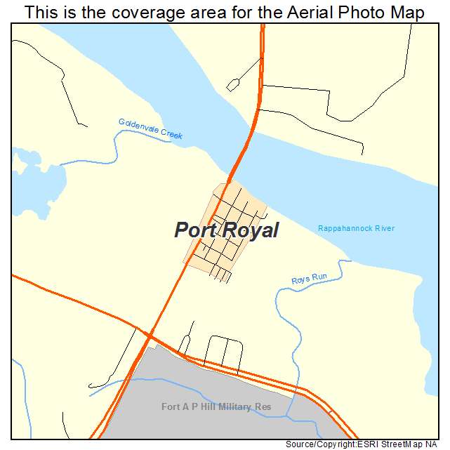 Port Royal, VA location map 