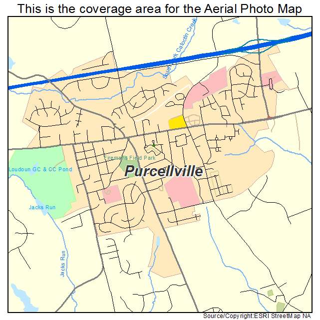 Purcellville, VA location map 