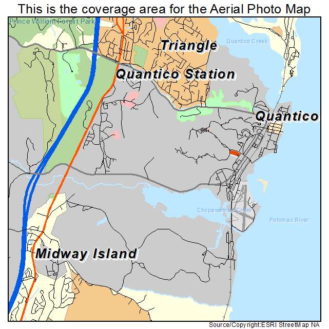 Quantico Station, VA location map 