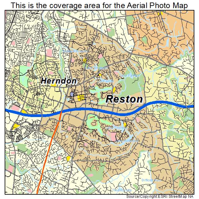 Reston, VA location map 