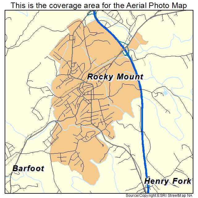 Rocky Mount, VA location map 