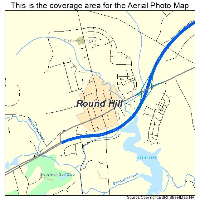 Round Hill, VA location map 